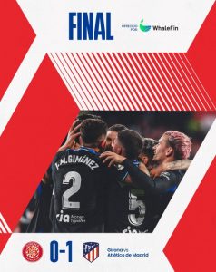 Atlético de Madrid venció al Girona 1 a 0 con un tanto de Álvaro Morata. @Atleti
